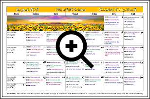 Assisted Living Living Activities Calendar